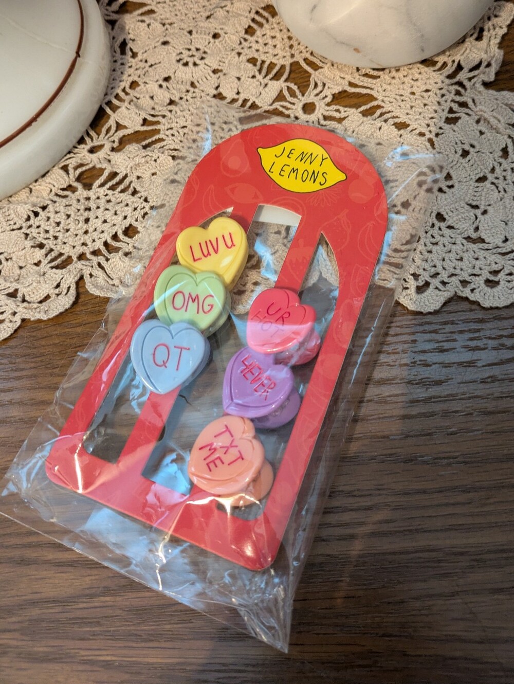 Jenny Lemons Valentine Hair Clips